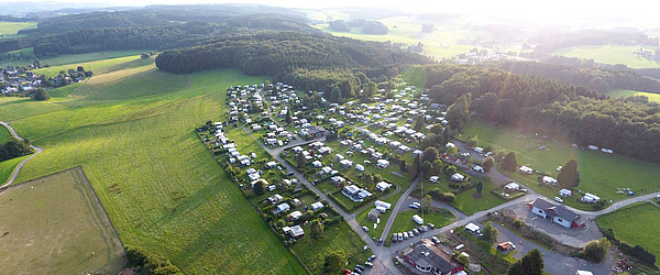 Luftbild des Campingplatzes Bergisches Land